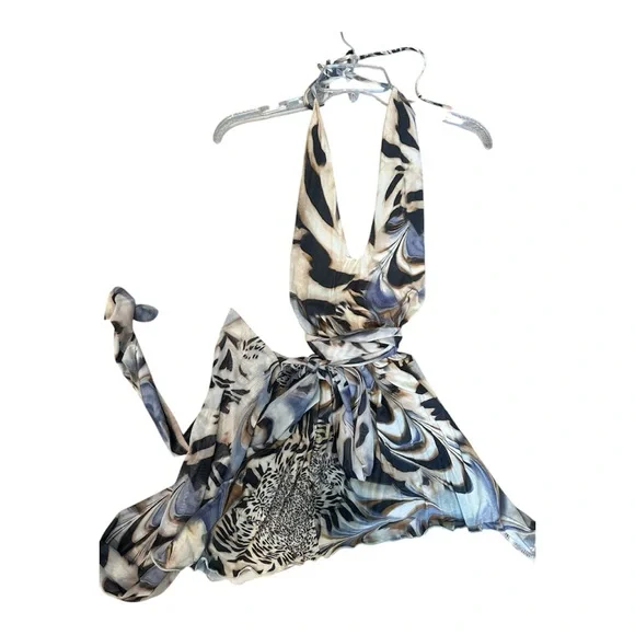I AM GIA Cecelia Mini Dress Blue Animal Print - threedaughtersproperties.com I AM GIA Cecelia Mini Dress Blue Animal Print - threedaughtersproperties.com